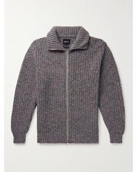 Howlin' - Loose Ends Ribbed Donegal Wool Zip-up Cardigan - Lyst