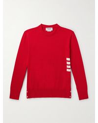 Thom Browne - Striped Cotton Sweater - Lyst