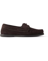 Morjas - Suede Boat Shoes - Lyst