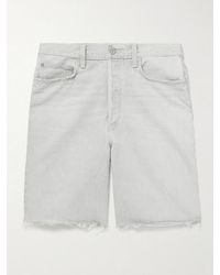 Agolde - Anson Straight-Leg Frayed Organic Denim Shorts - Lyst