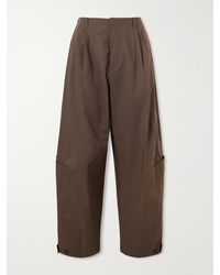 Amomento - Cotton-Blend Wide-Leg Trousers - Lyst