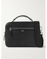 Dunhill - Contour Quilted Leather Messenger Bag - Lyst