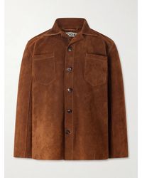Bode - Suede Overshirt - Lyst