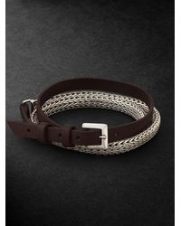 John Hardy - Classic Silver And Leather Chain Bracelet - Lyst