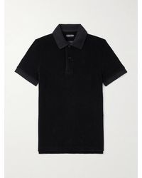 Tom Ford - Schmal geschnittenes Polohemd aus Frottee aus einer Baumwollmischung - Lyst