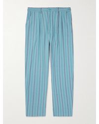 Kardo - Antonio Straight-Leg Striped Cotton-Canvas Trousers - Lyst