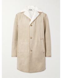 Loro Piana - Leather-trimmed Shearling Coat - Lyst
