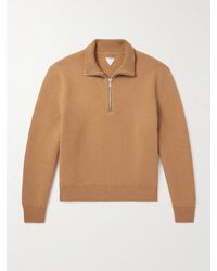 Bottega Veneta - Ribbed Cashmere-Blend Half-Zip Sweater - Lyst