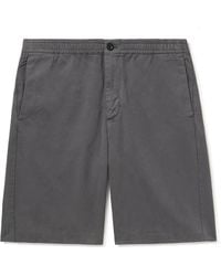 MR P. - Dock Straight-leg Garment-dyed Organic Cotton-twill Elasticated Shorts - Lyst