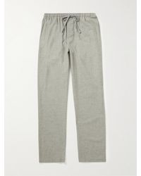 Zimmerli - Heritage Cotton And Wool-blend Flannel Pyjama Trousers - Lyst