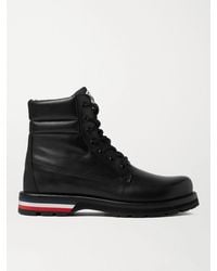 Moncler - Vancouver Striped Leather Hiking Boots - Lyst
