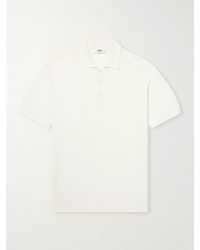 Altea - Linen And Cotton-blend Polo Shirt - Lyst