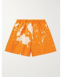Liberal Youth Ministry - Straight-Leg Distressed Bleached Cotton-Jersey Shorts - Lyst