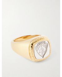 Gucci - Crest- And-Tone Signet Ring - Lyst