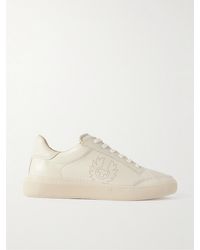Belstaff - Track Logo-perforated Leather Sneakers - Lyst