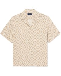 Frescobol Carioca - Roberto Camp-Collar Printed Linen Shirt - Lyst