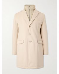 Herno - Wool Coat With Detachable Shell Gilet - Lyst