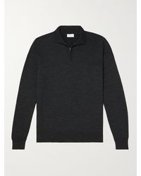 Sunspel - Cotton-jersey Half-zip Sweatshirt - Lyst