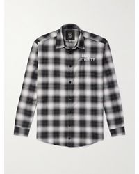 Local Authority - Razor Wave Logo-embroidered Checked Cotton-flannel Shirt - Lyst