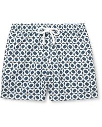 Frescobol Carioca - Ipanema Weave Straight-leg Mid-length Printed Recycled Swim Shorts - Lyst