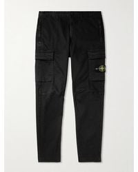 Stone Island - Tapered Stretch-Cotton Cargo Trousers - Lyst