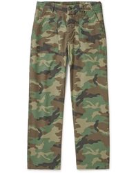 Orslow - Woodland Straight-leg Camouflage-print Cotton-canvas Cargo Trousers - Lyst