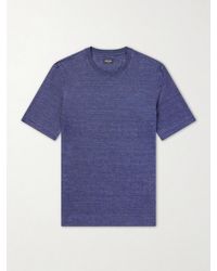 ZEGNA - Oasi Knitted Linen T-Shirt - Lyst