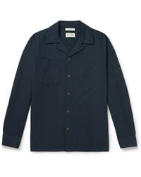 Nudie Jeans - Vincent Vacay Camp-collar Organic Cotton And Linen-blend Shirt - Lyst