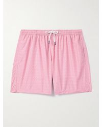 Fedeli - Madeira Straight-Leg Mid-Length Swim Shorts - Lyst