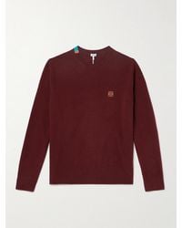 Loewe - Anagram Embroidered Wool-Blend Sweater - Lyst