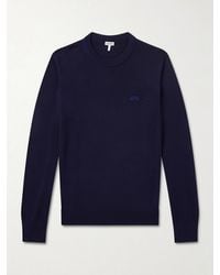 Loewe - Anagram-Embroidered Wool-Blend Sweater - Lyst