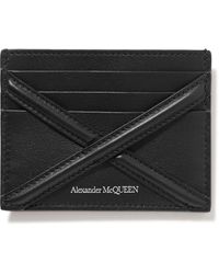 Alexander McQueen - Logo-print Leather Cardholder - Lyst