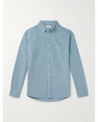 MR P. - Button-down Collar Garment-dyed Organic Cotton-needlecord Shirt - Lyst