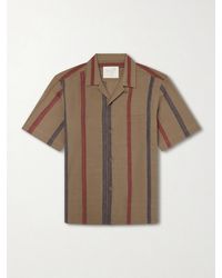 Kardo - Ronen Camp-Collar Striped Jacquard-Knit Cotton Shirt - Lyst
