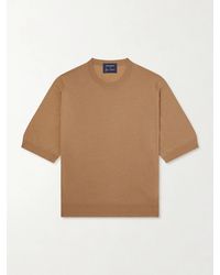 John Smedley - Bill Nighy Knitted Merino Wool T-Shirt - Lyst