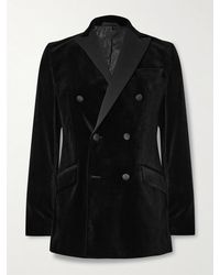 Favourbrook - Slim-Fit Double-Breasted Cotton-Velvet Tuxedo Jacket - Lyst