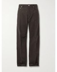 Rick Owens - Geth Straight-Leg Brushed Cotton-Twill Trousers - Lyst