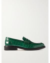 VINNY'S - Townee Croc-effect Leather Penny Loafers - Lyst