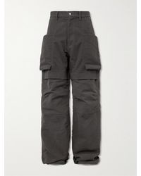 Rick Owens - Stefan Wide-leg Brushed Cotton-drill Cargo Trousers - Lyst