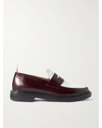 Thom Browne - Two-tone Leather Penny Loafers - Lyst