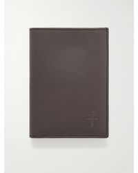 Brunello Cucinelli - Logo-Debossed Leather Passport Holder - Lyst