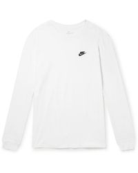 Nike - Club Logo-embroidered Cotton-jersey T-shirt - Lyst