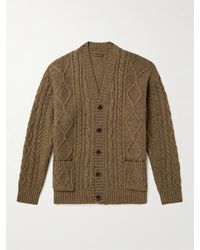 Kapital - Intarsia Cable-knit Wool-blend Cardigan - Lyst
