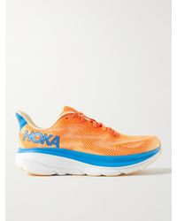 Hoka One One - Clifton 9 Rubber-trimmed Mesh Running Sneakers - Lyst