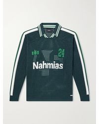 NAHMIAS - Logo-Jacquard Open-Knit Cotton-Jersey T-Shirt - Lyst