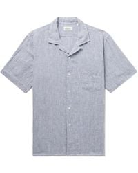 Hartford - Palm Mc Pat Convertible-collar Slub Linen Shirt - Lyst