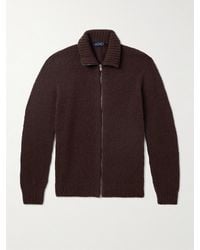 Thom Sweeney - Slim-Fit Merino Wool-Blend Zip-Up Cardigan - Lyst