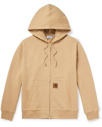 Carhartt - Eldon Logo-Appliquéd Cotton-Blend Jersey Zip-Up Hoodie - Lyst