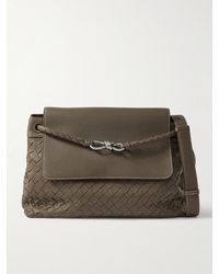 Bottega Veneta - Andiamo Medium Intrecciato Full-Grain Leather Messenger Bag - Lyst