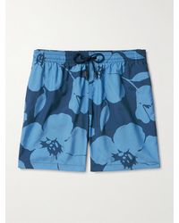 Canali - Shorts da mare medi a gamba dritta con stampa floreale - Lyst